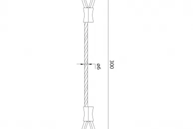 PSG 61.194.300 Câble de sécurité en acier inoxydable
