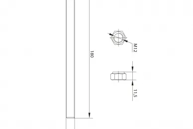 PSG 61.194.800 Câble de sécurité en acier inoxydable
