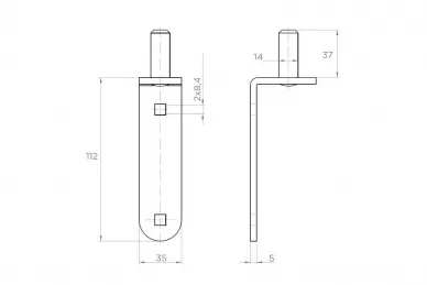 PSG 61.261 Zapfen zum Anschrauben 14/35