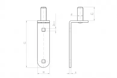 PSG 61.264 Tenon à visser 20/60