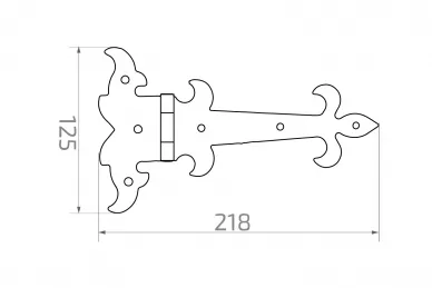 PSG 61.304 Zawias ozdobny pasowy h100xl200/3