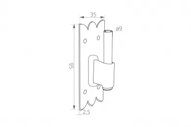 PSG 61.324 Gancio decorativo per persiane 9 mm