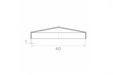 PSG 62.004 Daszek 40x40/0,8 (500)