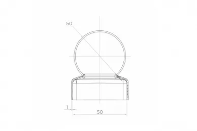 PSG 62.005.05 Daszek 50x50/fi50