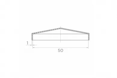 PSG 62.005 Daszek 50x50/0,8 (250)