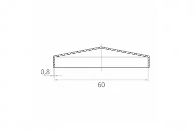 PSG 62.006 Daszek 60x60/0,8 mm (250)