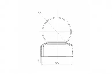 PSG 62.009.08 Daszek 90x90/fi80