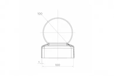 PSG 62.010.10 Daszek  100/100x100 (1)