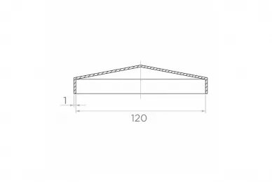 PSG 62.012 Daszek  120x120/0,8 (100)