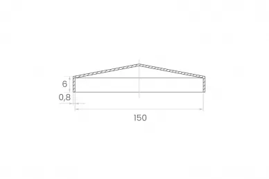 PSG 62.015 Daszek  150x150/0,8