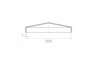 PSG 62.020 Daszek  200x200/0,8 (50)