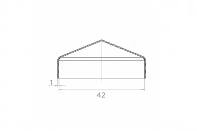 PSG 62.042.ZN Daszek fi 42/1, ocynk