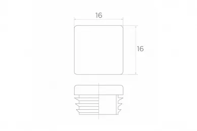 PSG 62.201 Zaślepka do profilu kw. 16x16 mm (250)