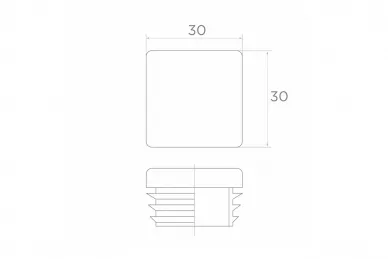 PSG 62.204 Zaślepka do profilu kw. 30x30 mm (50)