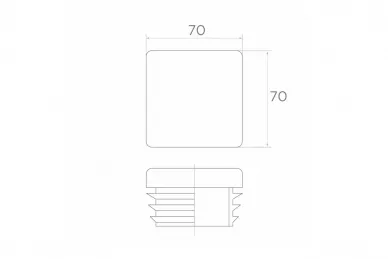 PSG 62.211 Zaślepka do profilu kw. 70x70 mm (15)