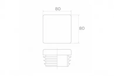 PSG 62.212 Zaślepka do profilu kw. 80x80 mm (10)