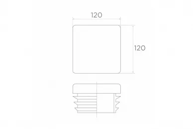 PSG 62.214 Zaślepka do profilu kw. 120x120 mm (10)