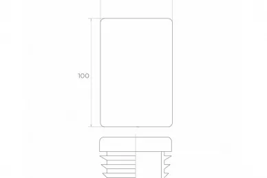 PSG 62.224.12 Zaślepka do profilu prostokąt. 20x100 mm (20)
