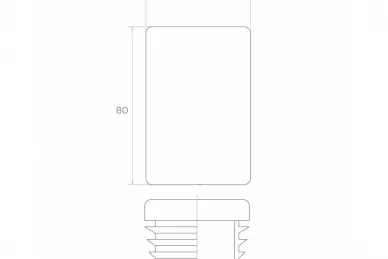 PSG 62.231 Zaślepka do profilu prostokąt. 40x80 mm (20)