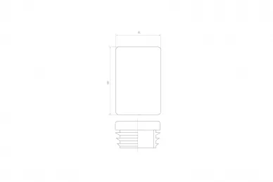 PSG 62.279 Zaślepka do profilu prostokąt. 50x20 mm (50)