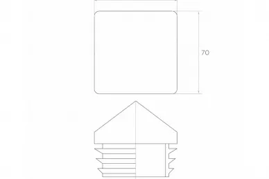 PSG 62.507 Zaślepka kopertowa do profilu kw. 70x70 mm (15)