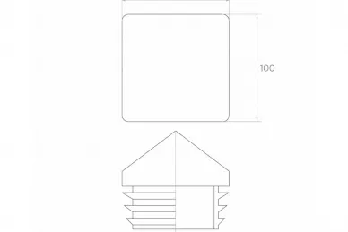PSG 62.510 Zaślepka kopertowa do profilu kw.100x100mm (10)