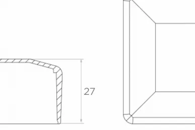 PSG 62.609 Zaślepka kwadratowa zewnętrzna 50x50 - czarna (20)
