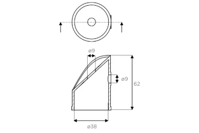 PSG 62.703 Support post cap fi 38