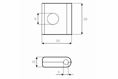 PSG 62.707 Panel clamp spacer fi 5 large