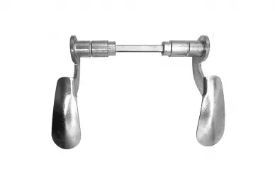 PSG 63.001.01 DOOR HANDLE H145xL85 SET, GALVANIZED, SMOOTH