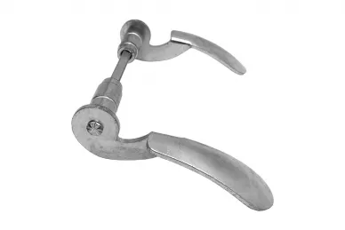PSG 63.001.01 DOOR HANDLE H145xL85 SET, GALVANIZED, SMOOTH