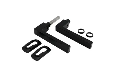 PSG 63.050 Door handle H115 x L120 - rectangular, black (set)