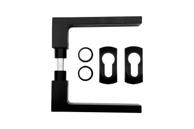 PSG 63.050 Door handle H115 x L120 - rectangular, black (set)