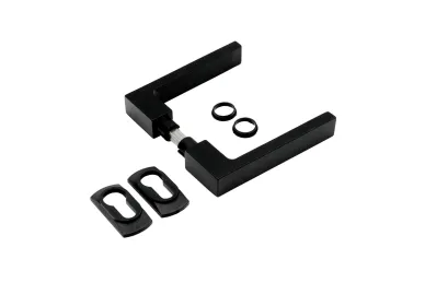 PSG 63.050 Door handle H115 x L120 - rectangular, black (set)