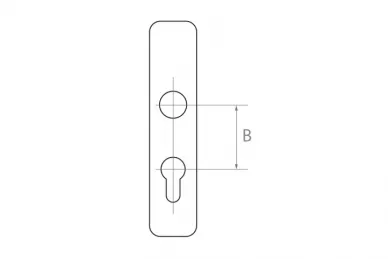 PSG 63.149.72.50 Escutcheon 2 holes 72 left H317XL135/2