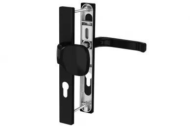 PSG 63.201.72.00 Escutcheon with handle and knob 72 H=247 L=32, black, rectangular cover