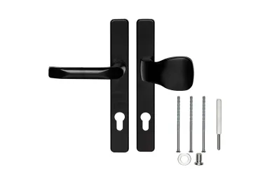 PSG 63.201.90.00 Escutcheon with handle and knob 90 H=247 L=32, black, rectangular cover