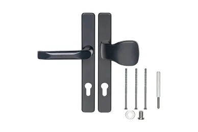 PSG 63.201.90.01 Escutcheon with handle and knob 90 H=247 L=32, anthracite, rectangular cover