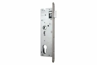 PSG 63.211.01L Latch-and-bolt lock H220/72 mm - left, galvanized sheet, faceplate - INOX stainless steel
