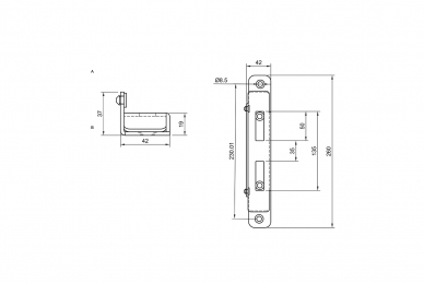 PSG 63.226 Zaczep furtki h=260 l=40 (50)