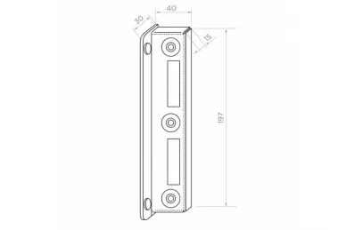 PSG 63.230.6005 Screw-on gate catch – H197 mm, galvanized, green 6005