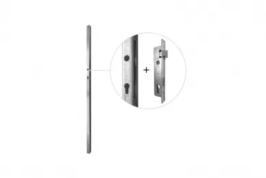 PSG 63.255 Słupek 60x40x1,5x2000mm z kasetą i zamkiem 72/34