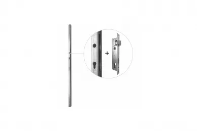 PSG 63.258 Słupek 60x40x1,5x2000mm z kasetą i zamkiem hakowym h60 (1)