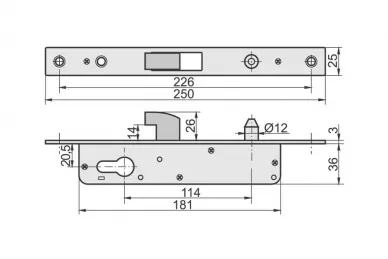 PSG 63.270 PSG hook lock for 40 profile