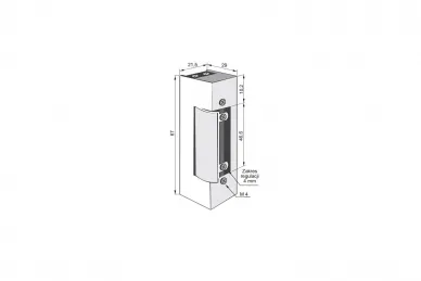 PSG 63.320 Elektrozaczep symetryczny 1743r 12-24 v ac/dc z wyłącznikiem i pamięcią - wąski, regulowany, o szerokości 20,5 mm
