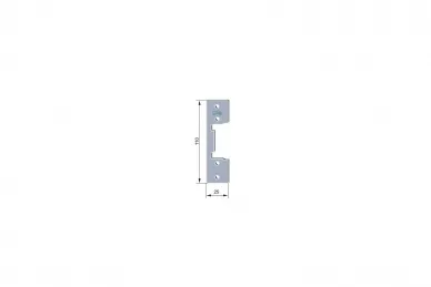 PSG 63.321 Flache Frontplatte 110 x 25 mm, kurz, symmetrisch, Edelstahl 900 X