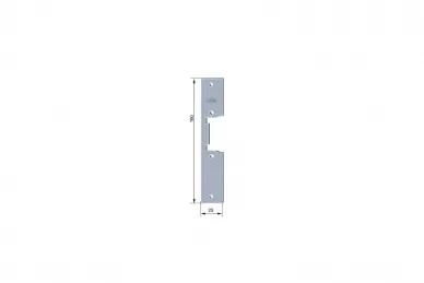 PSG 63.322 Blacha czołowa płaska 160 x 25 mm - krótka, stal nierdzewna, 901 x