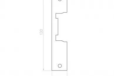 PSG 63.324 Blacha czołowa płaska, 130 x 21 mm - krótka, stal nierdzewna, do serii 1400/1400 rf 909 x