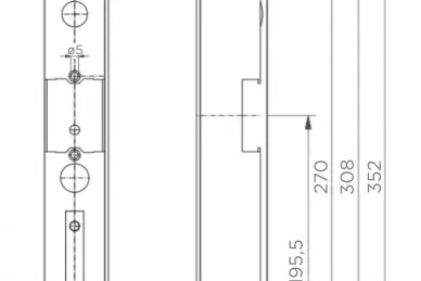 PSG 63.332.9005 Kaseta elektrozaczepu h350 - czarna 9005