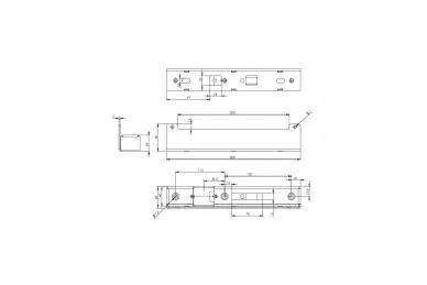 PSG 63.334 Cassette d'électro-gâche pour poteau 40 h=300, l=45x35